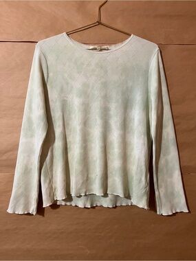 LoveShackFancy | Yulia Top Pointelle Knit Heart Diamond Tie Dye Cotton Size L